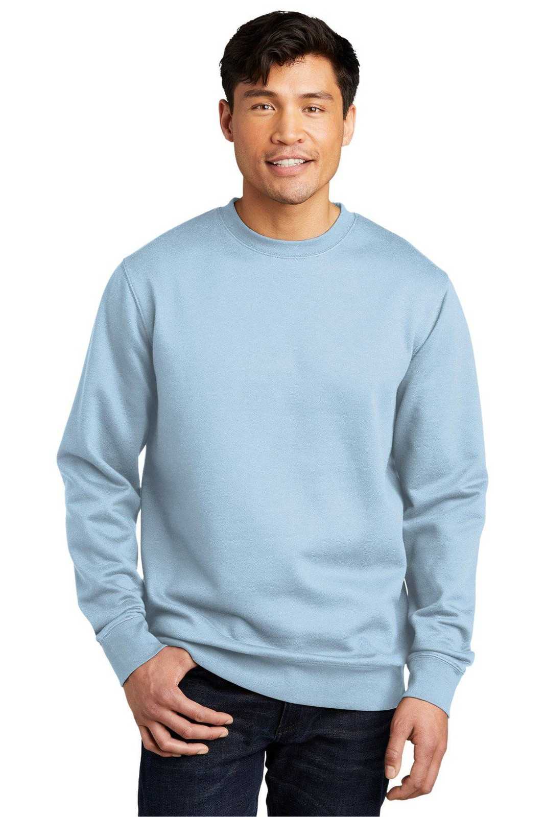 District DT6104 V.I.T.Fleece Crew - Ice Blue - HIT a Double - 1