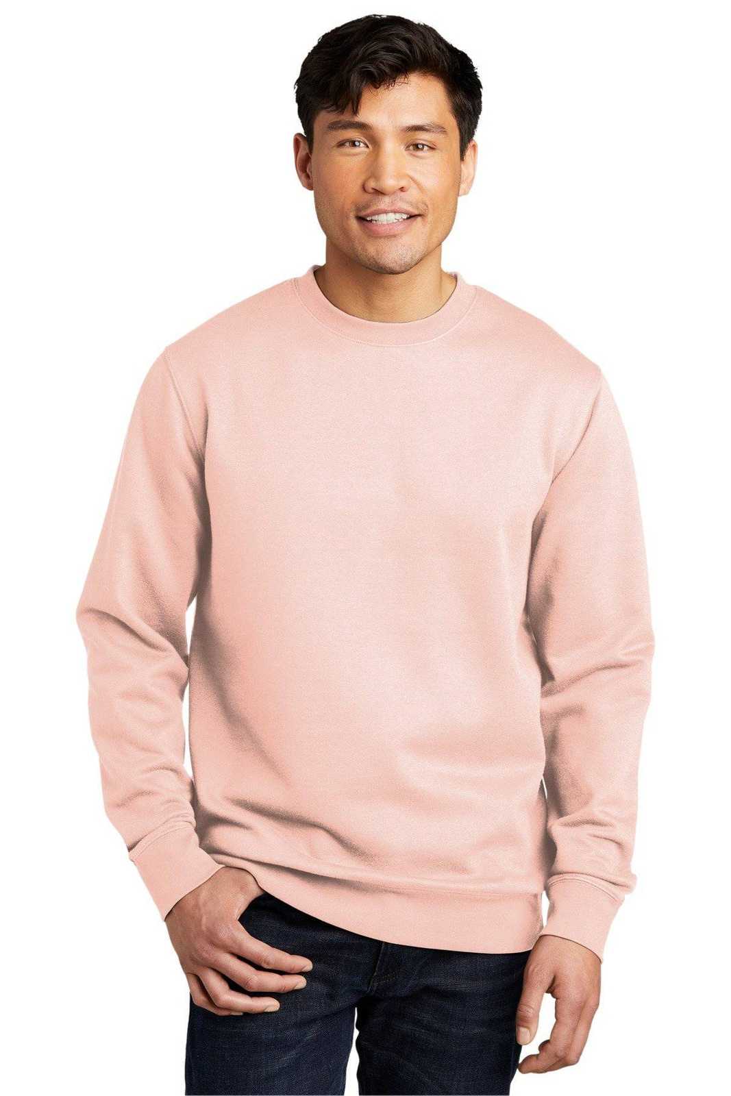 District DT6104 V.I.T.Fleece Crew - Rosewater Pink - HIT a Double - 1