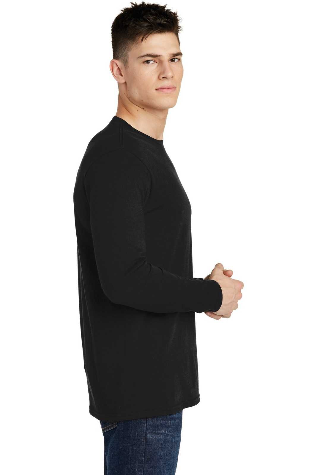 District DT6200 Very Important Tee Long Sleeve - Black - HIT a Double - 3