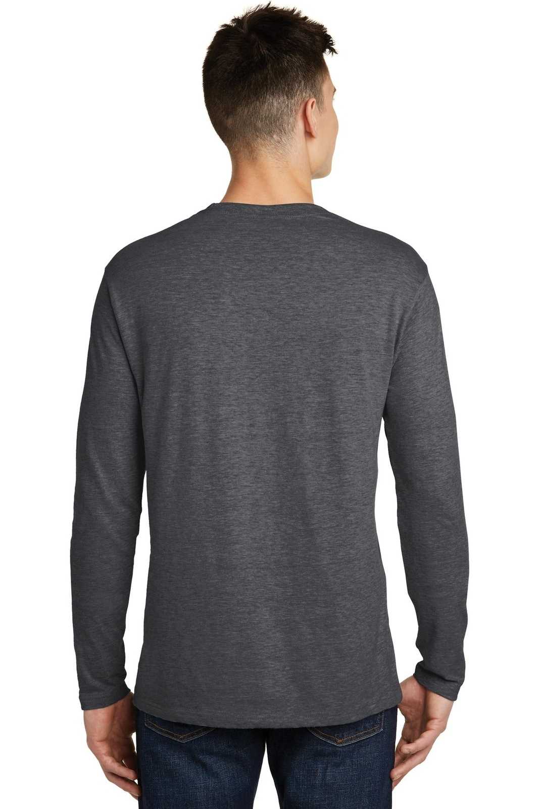 District DT6200 Very Important Tee Long Sleeve - Heathered Charcoal - HIT a Double - 2