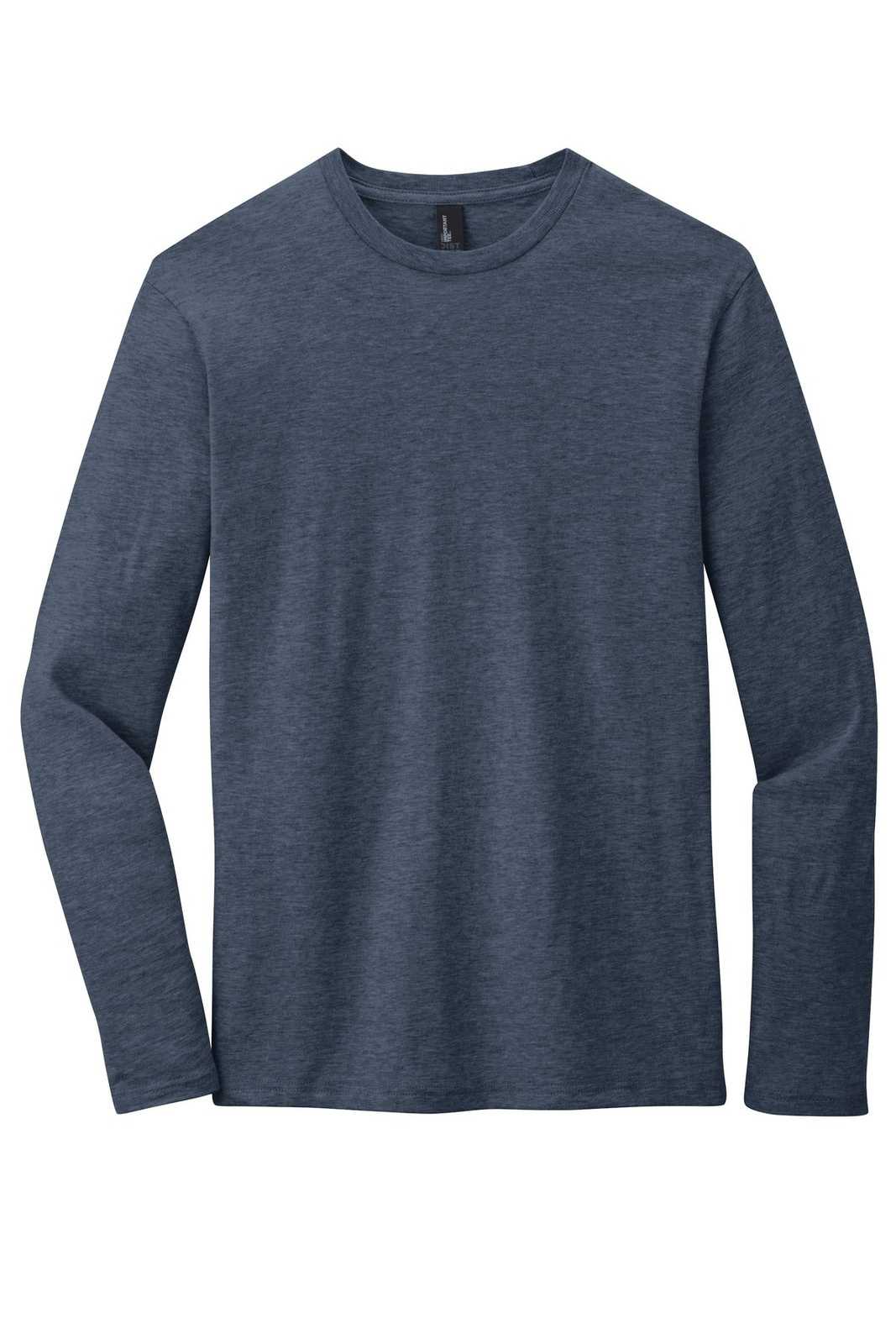 District DT6200 Very Important Tee Long Sleeve - Heathered Navy - HIT a Double - 5