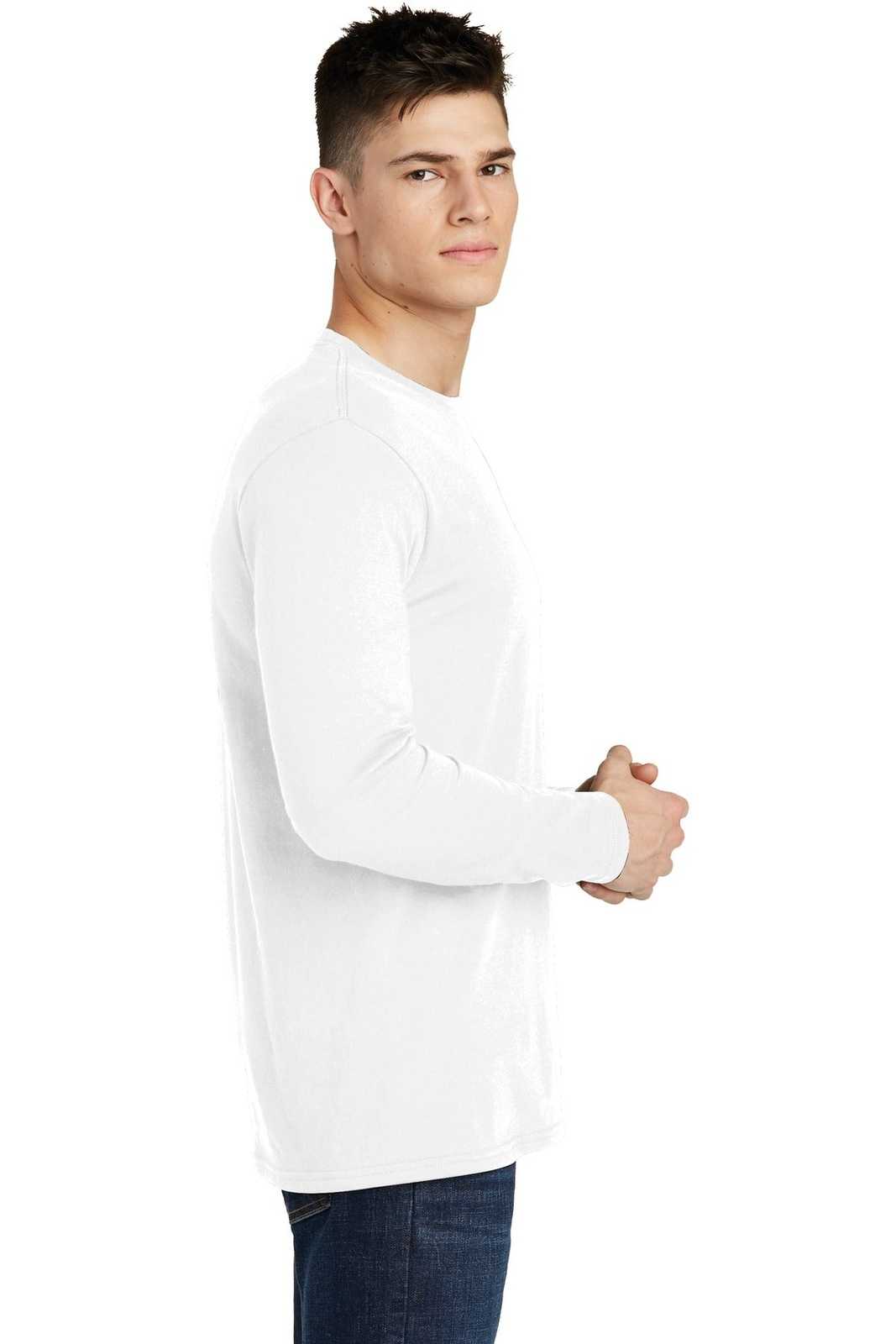 District DT6200 Very Important Tee Long Sleeve - White - HIT a Double - 3