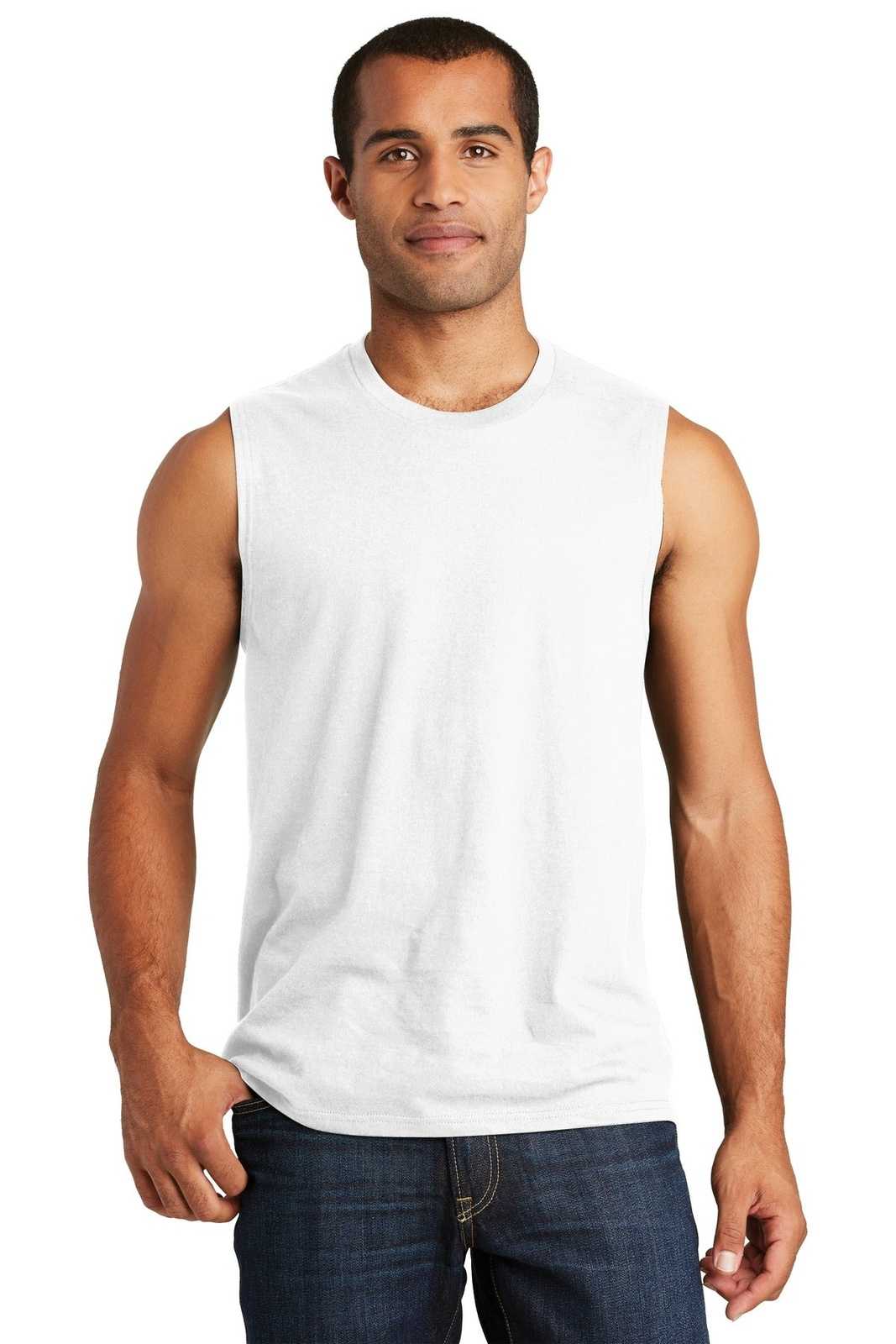 District DT6300 V.I.T. Muscle Tank - White - HIT a Double - 1