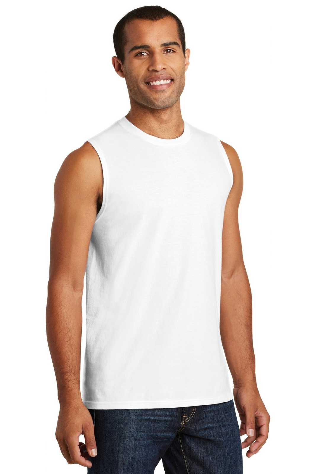District DT6300 V.I.T. Muscle Tank - White - HIT a Double - 4