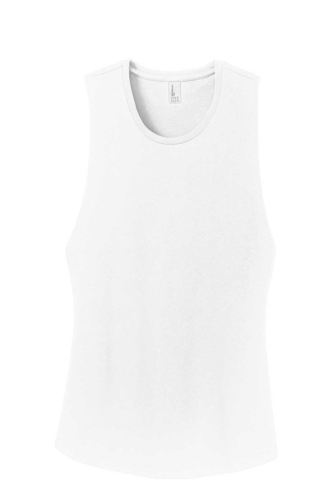 District DT6301 Women&#39;s Fitted V.I.T. Festival Tank - White - HIT a Double - 5