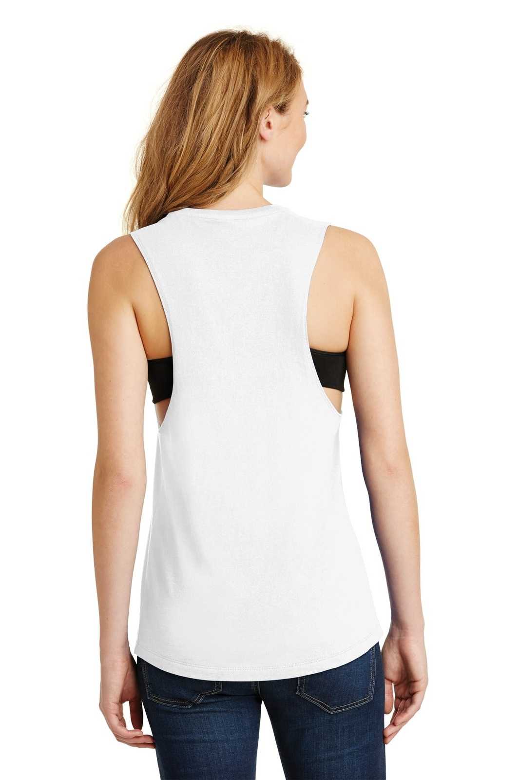 District DT6301 Women&#39;s Fitted V.I.T. Festival Tank - White - HIT a Double - 2