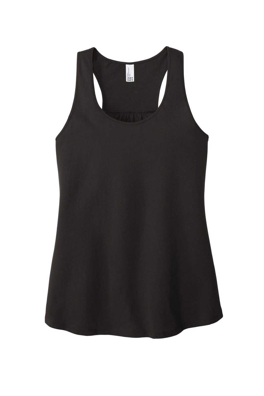 District DT6302 Women&#39;s V.I.T. Gathered Back Tank - Black - HIT a Double - 5