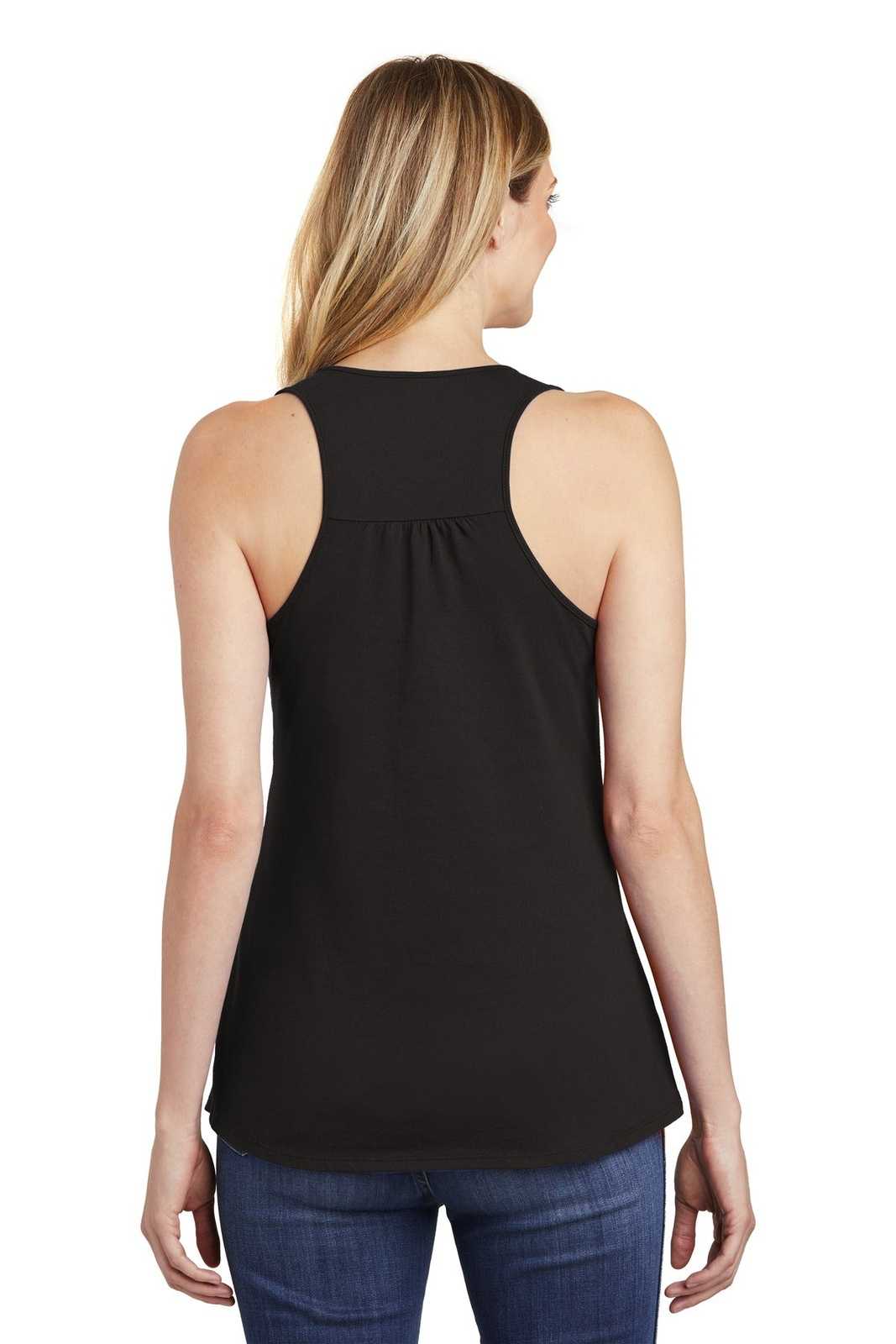 District DT6302 Women's V.I.T. Gathered Back Tank - Black - HIT a Double - 1