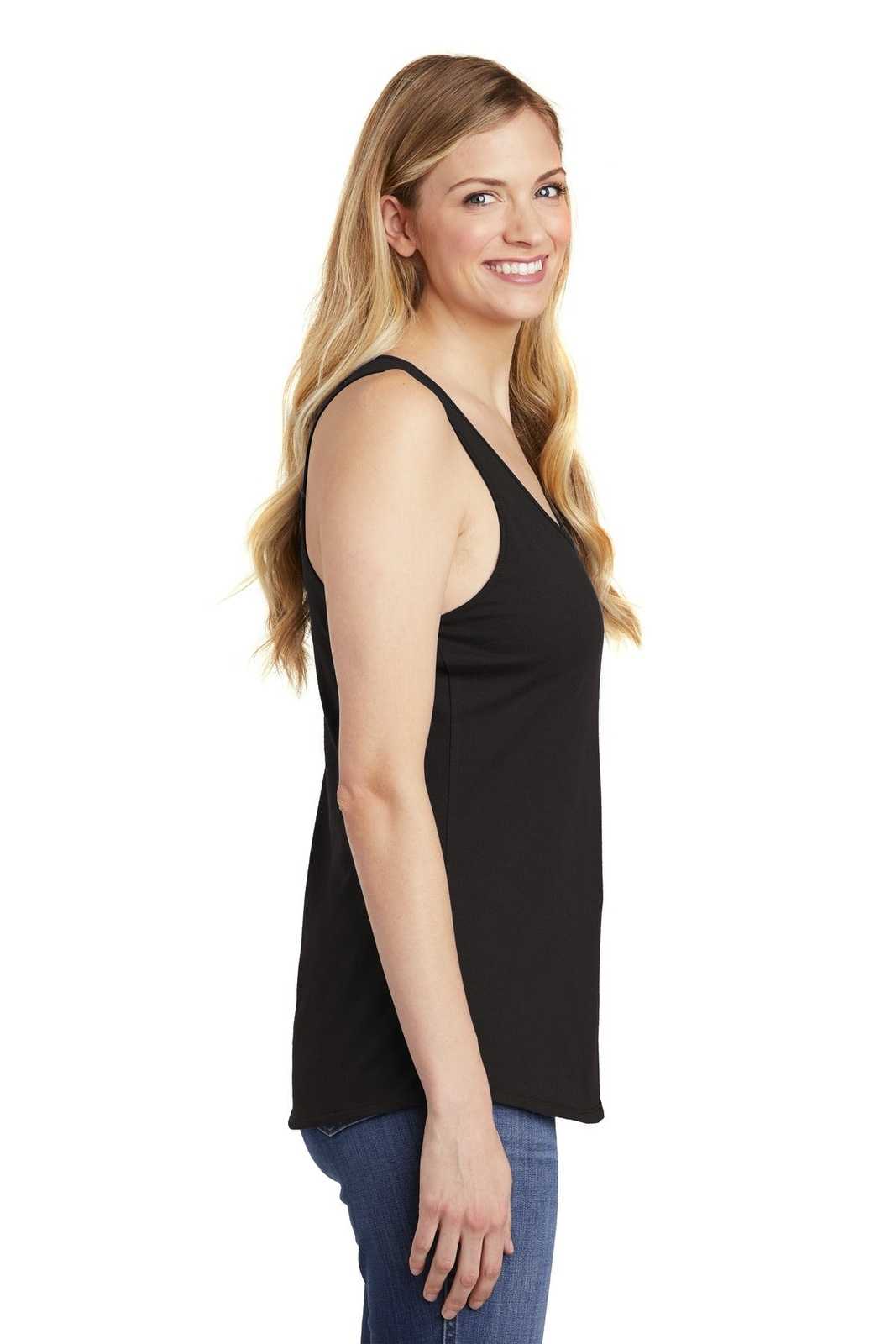 District DT6302 Women&#39;s V.I.T. Gathered Back Tank - Black - HIT a Double - 3