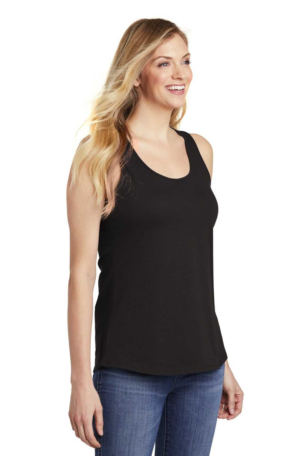 District DT6302 Women&#39;s V.I.T. Gathered Back Tank - Black - HIT a Double - 4