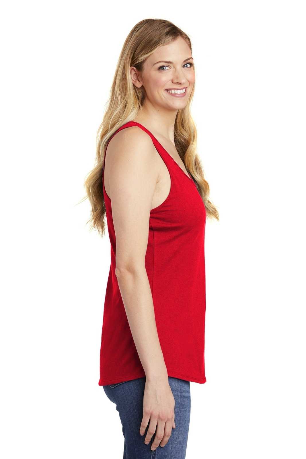 District DT6302 Women&#39;s V.I.T. Gathered Back Tank - Classic Red - HIT a Double - 3