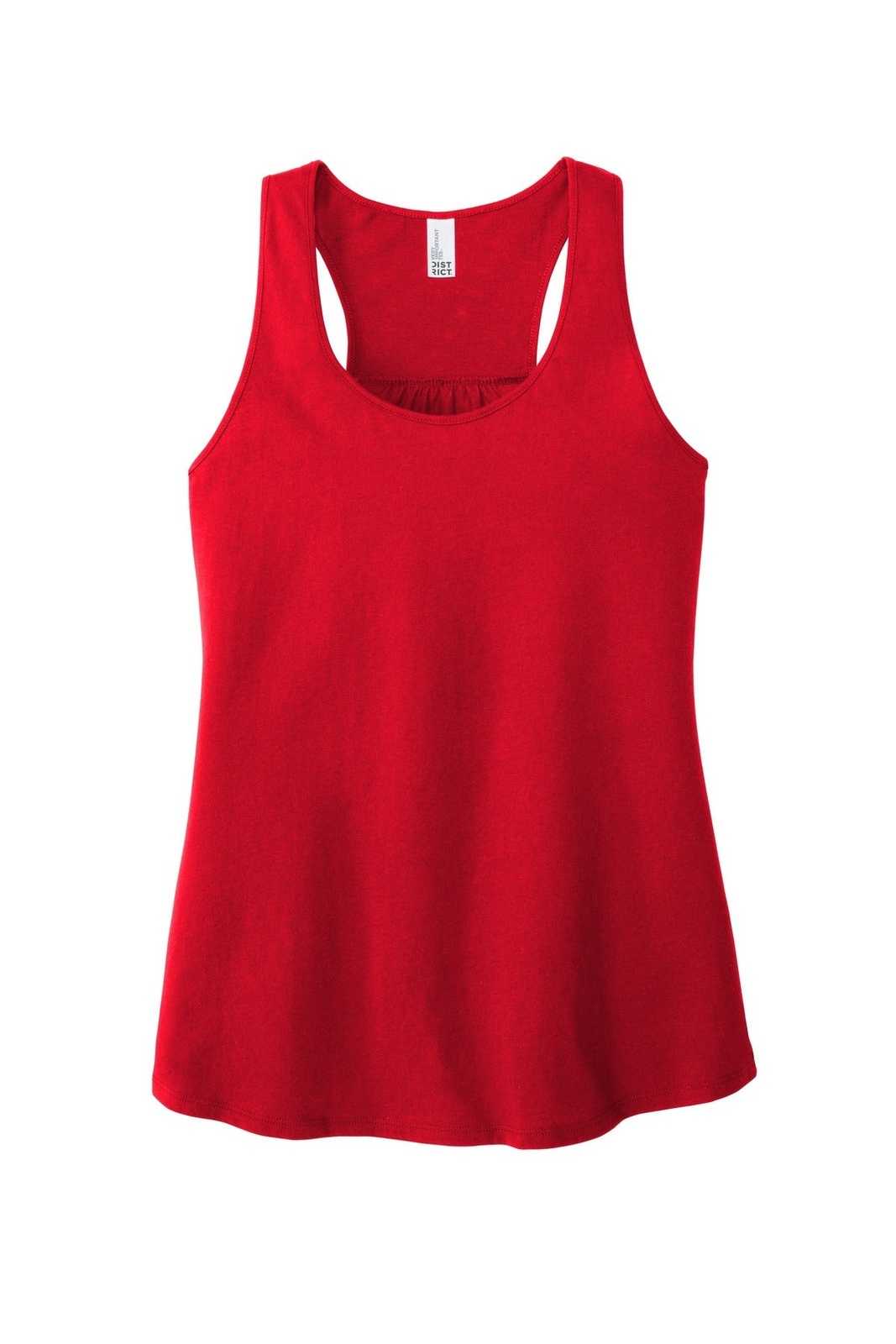 District DT6302 Women&#39;s V.I.T. Gathered Back Tank - Classic Red - HIT a Double - 5
