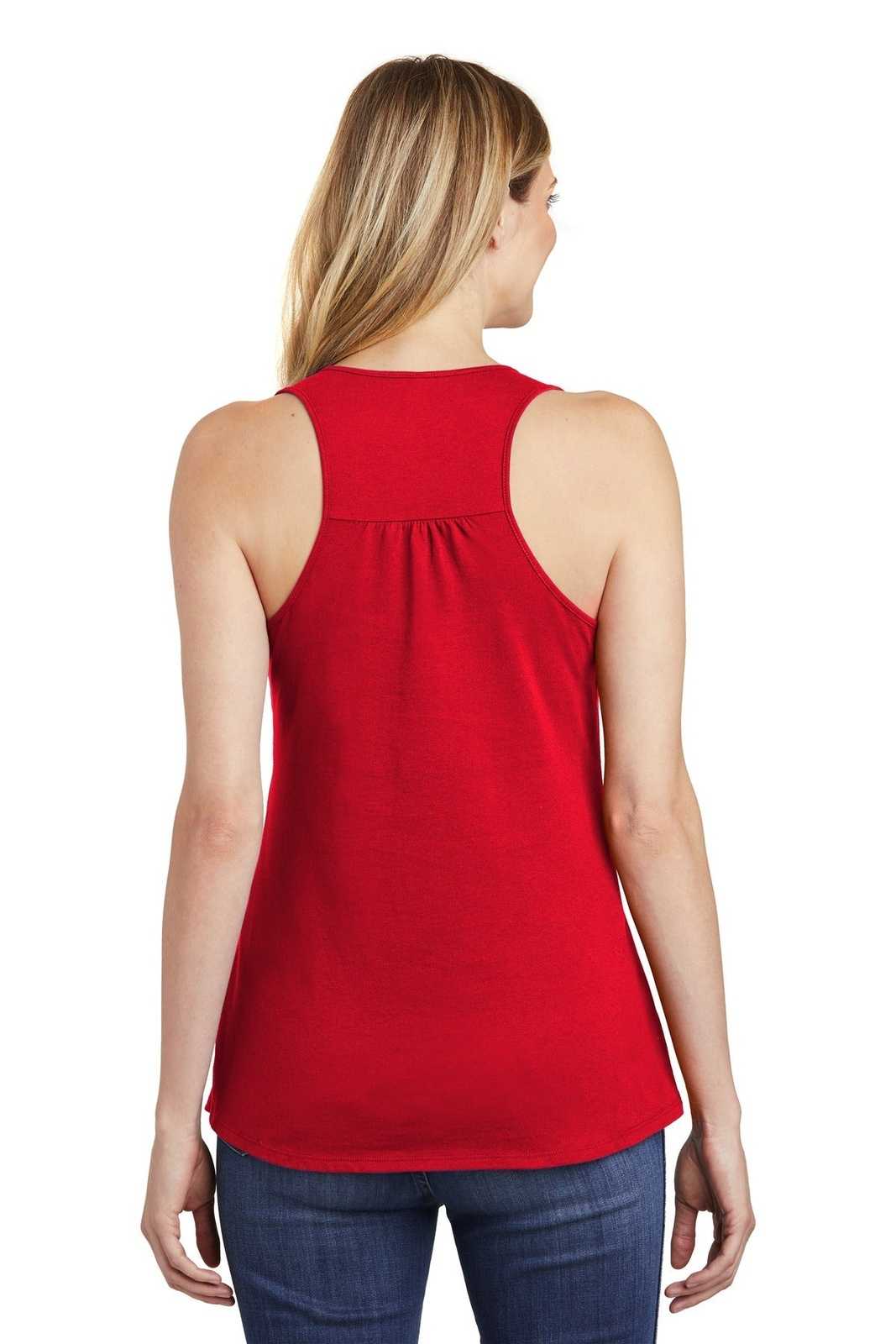 District DT6302 Women&#39;s V.I.T. Gathered Back Tank - Classic Red - HIT a Double - 2