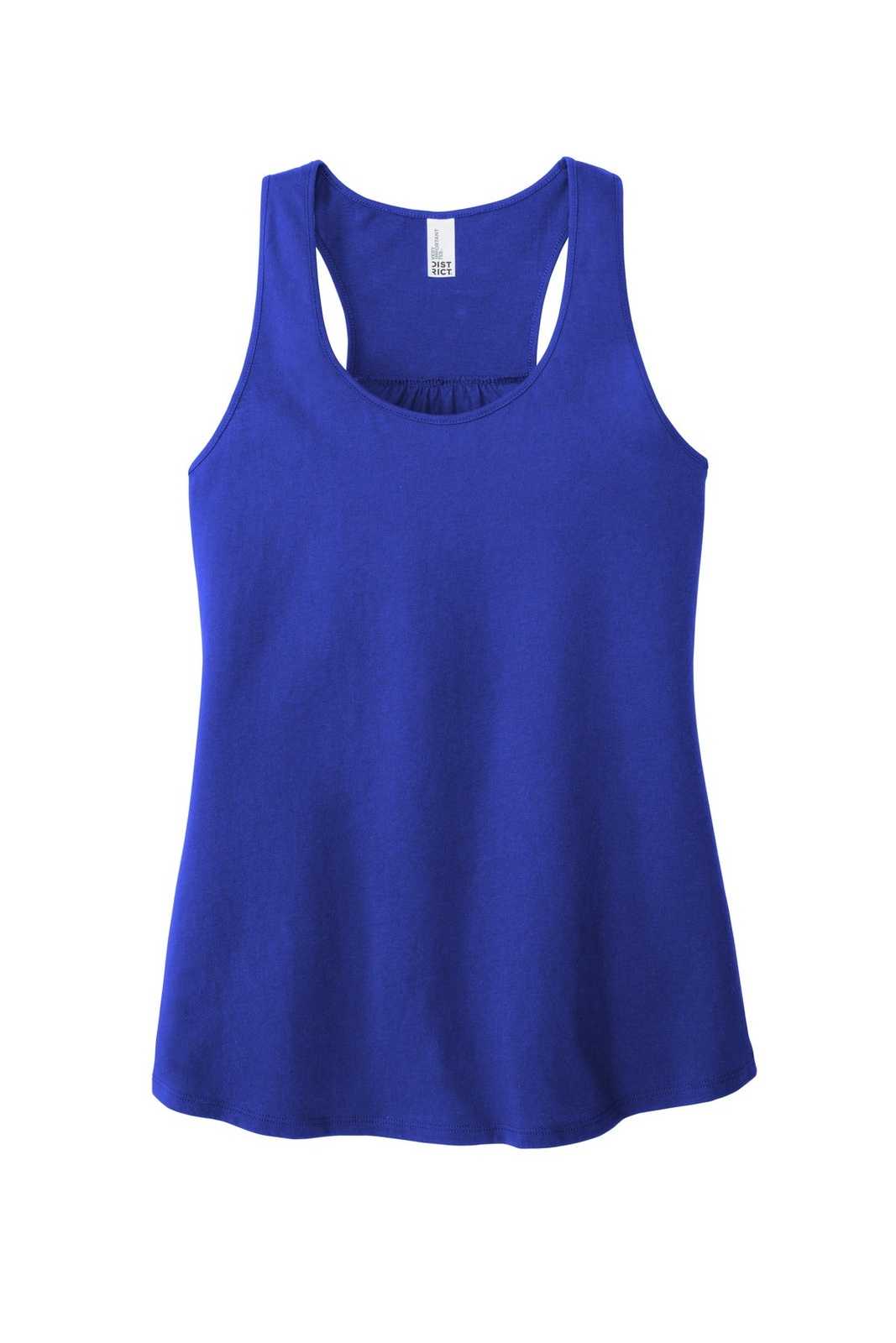 District DT6302 Women&#39;s V.I.T. Gathered Back Tank - Deep Royal - HIT a Double - 5