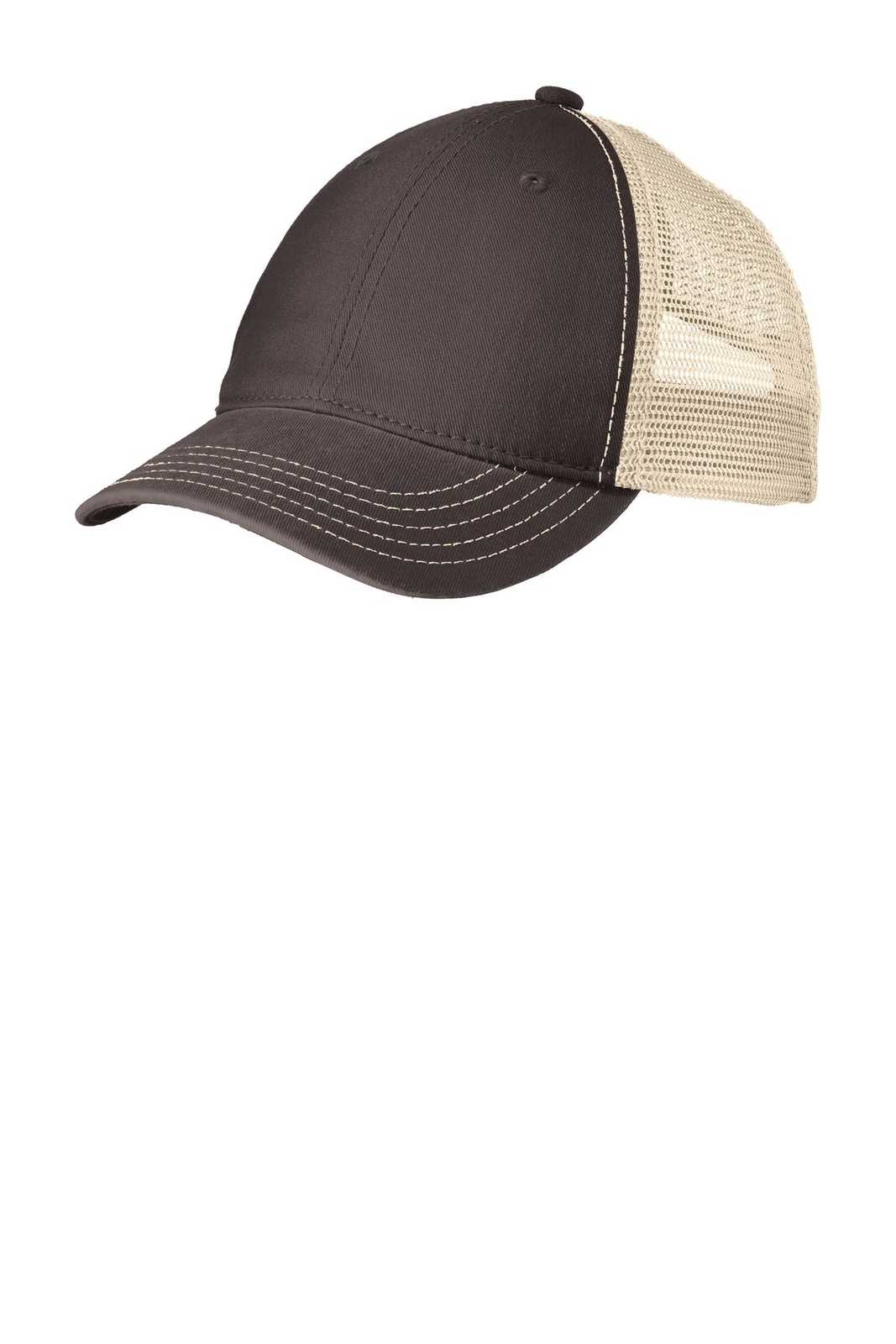 District DT630 Super Soft Mesh Back Cap - Chocolate Brown Stone - HIT a Double - 1