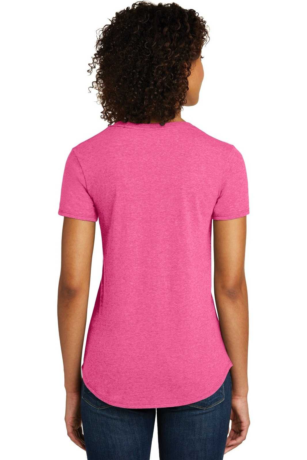 District DT6401 Women&#39;s Fitted Very Important Tee Scoop Neck - Fuchsia Frost - HIT a Double - 2