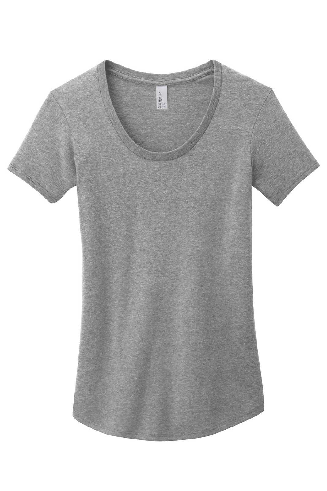 District DT6401 Women&#39;s Fitted Very Important Tee Scoop Neck - Gray Frost - HIT a Double - 5