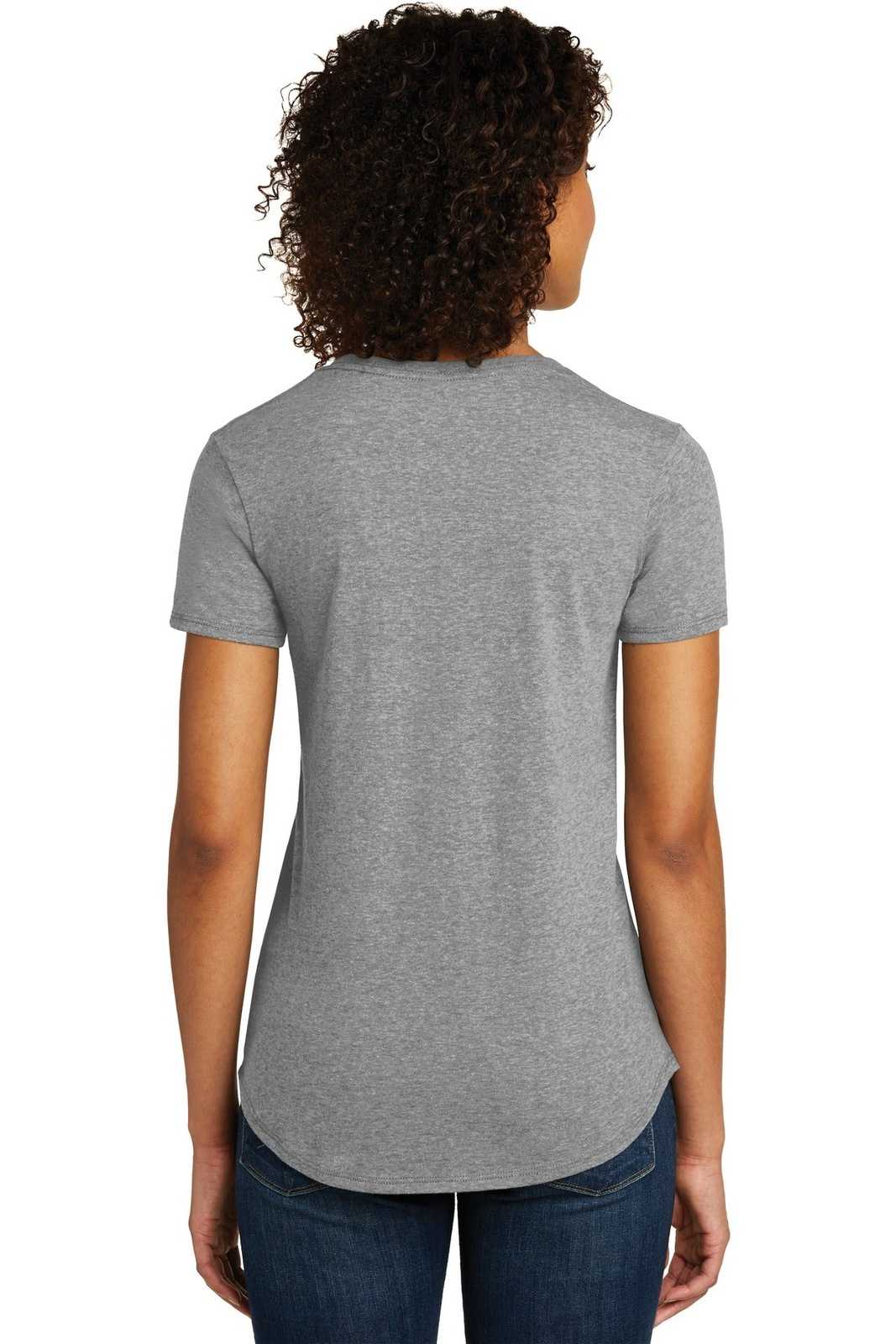 District DT6401 Women's Fitted Very Important Tee Scoop Neck - Gray Frost - HIT a Double - 1