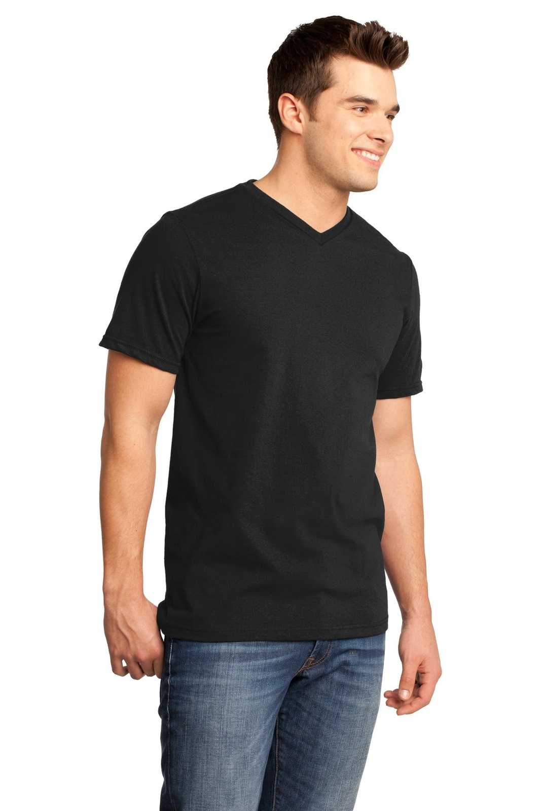 District DT6500 Very Important Tee V-Neck - Black - HIT a Double - 4