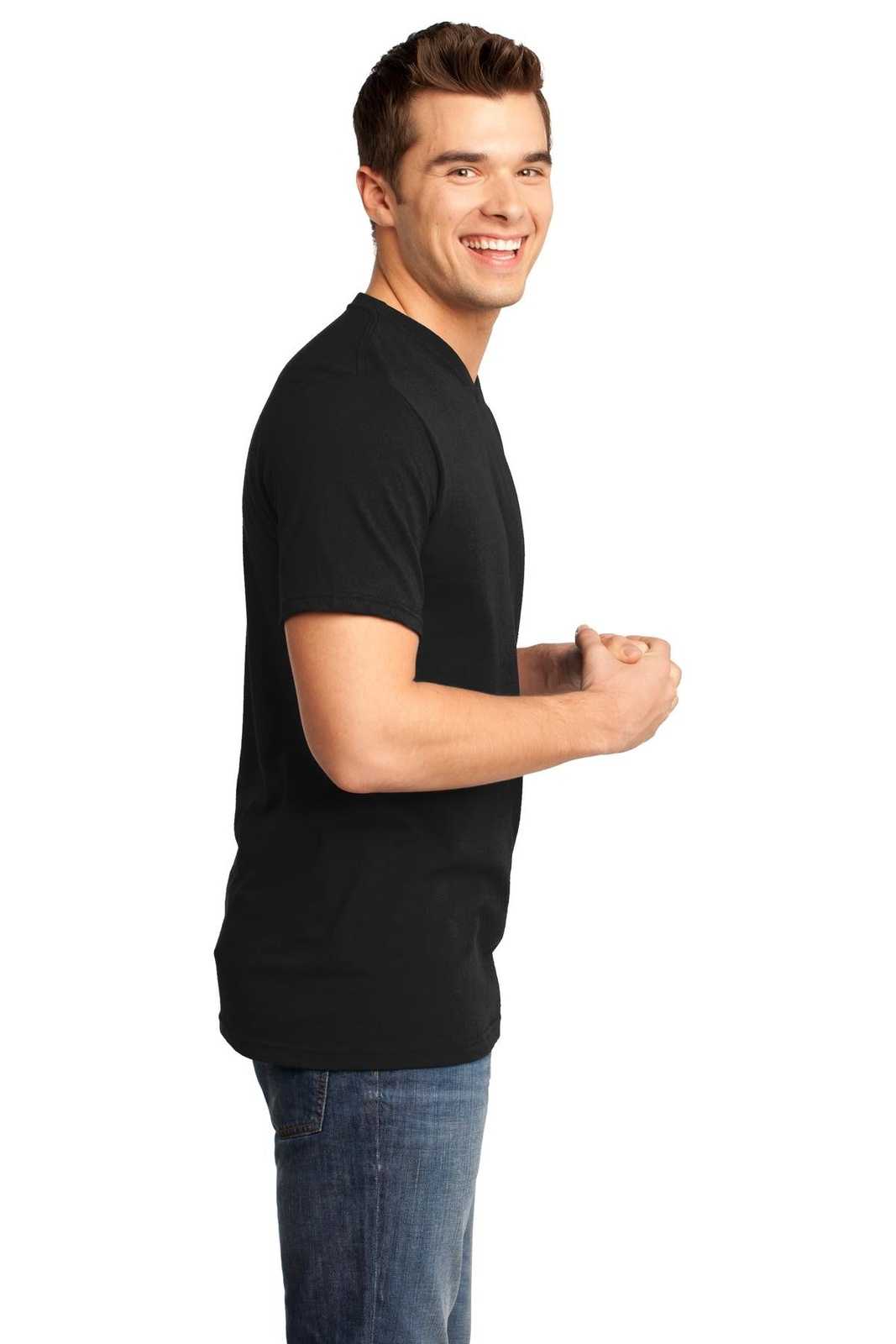 District DT6500 Very Important Tee V-Neck - Black - HIT a Double - 3