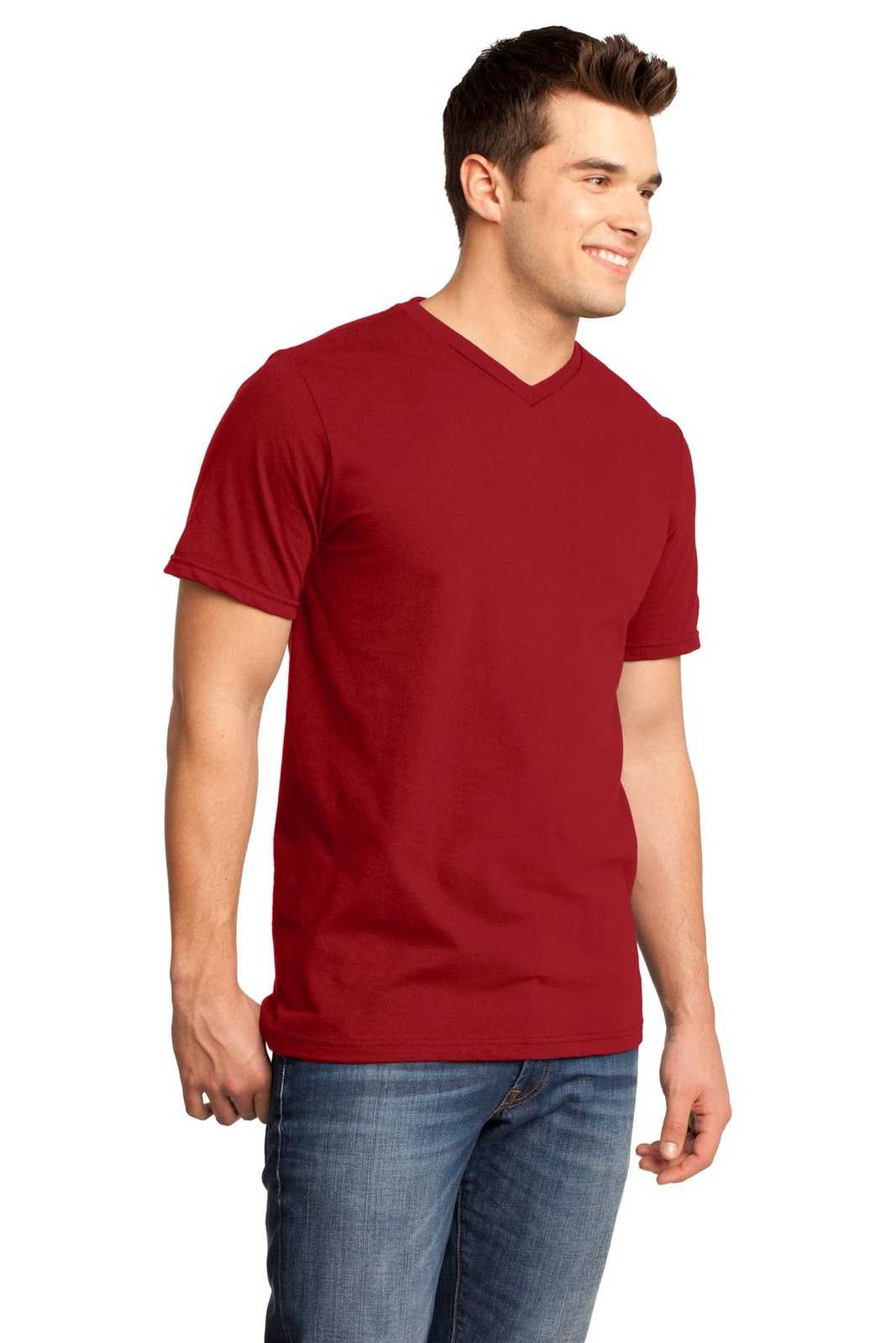 District DT6500 Very Important Tee V-Neck - Classic Red - HIT a Double - 4