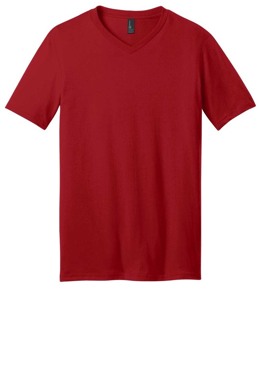District DT6500 Very Important Tee V-Neck - Classic Red - HIT a Double - 5
