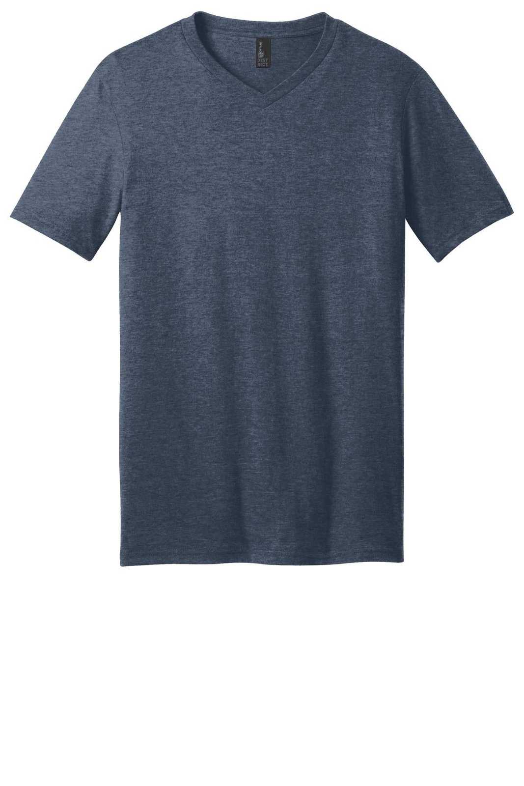 District DT6500 Very Important Tee V-Neck - Heathered Navy - HIT a Double - 5