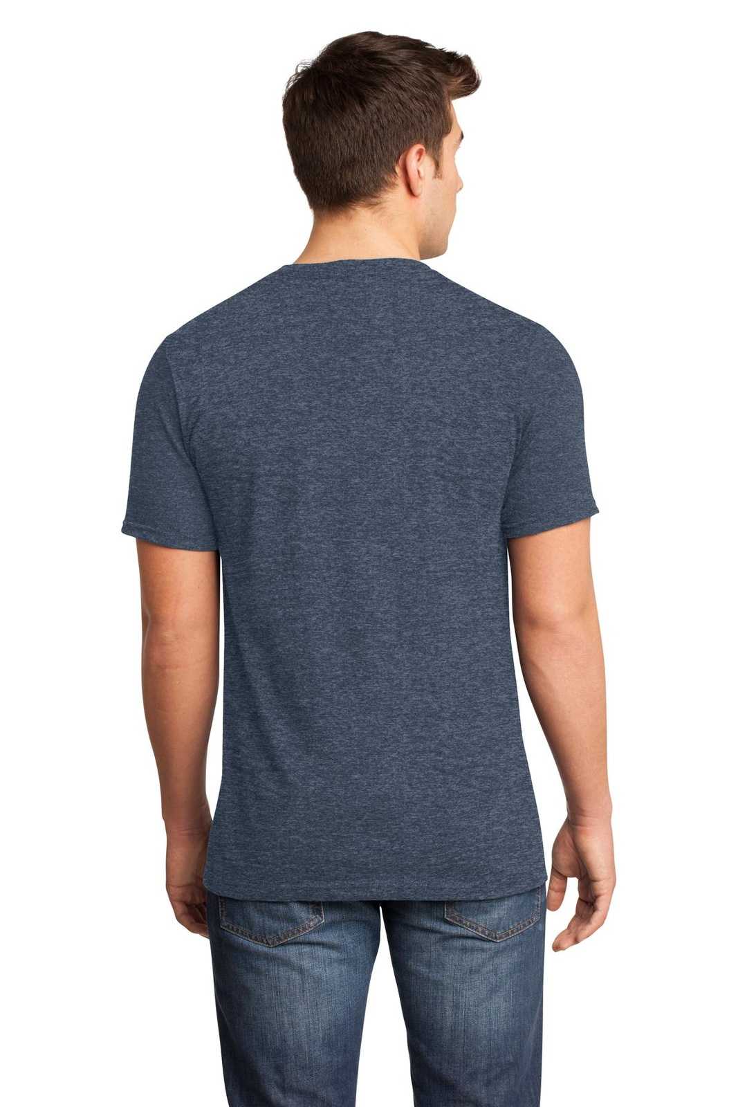 District DT6500 Very Important Tee V-Neck - Heathered Navy - HIT a Double - 1