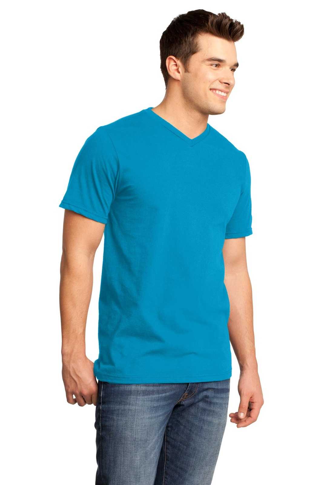 District DT6500 Very Important Tee V-Neck - Light Turquoise - HIT a Double - 4