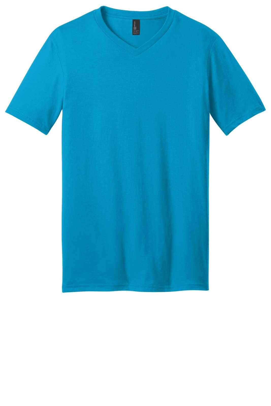 District DT6500 Very Important Tee V-Neck - Light Turquoise - HIT a Double - 5