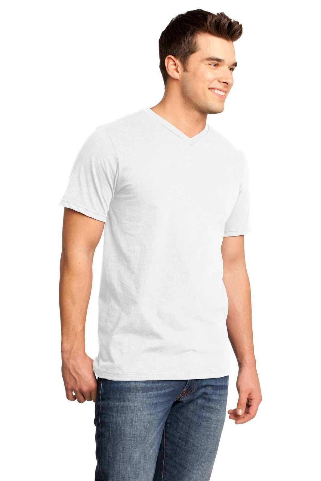 District DT6500 Very Important Tee V-Neck - White - HIT a Double - 4