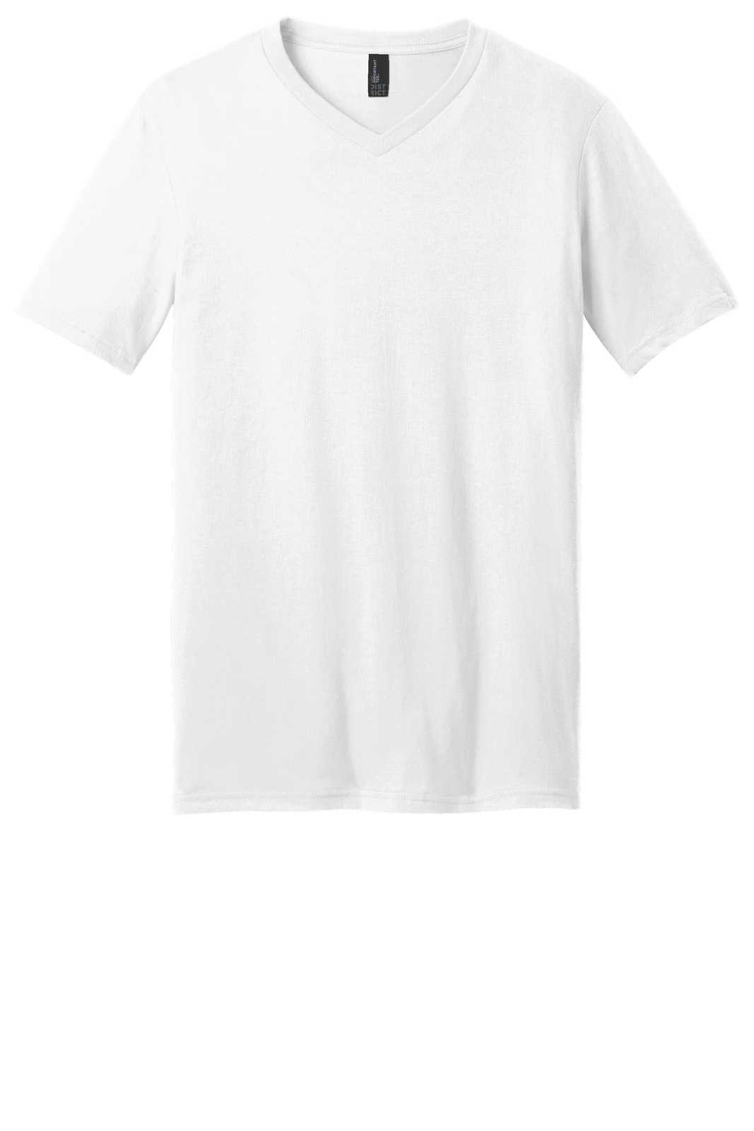 District DT6500 Very Important Tee V-Neck - White - HIT a Double - 5