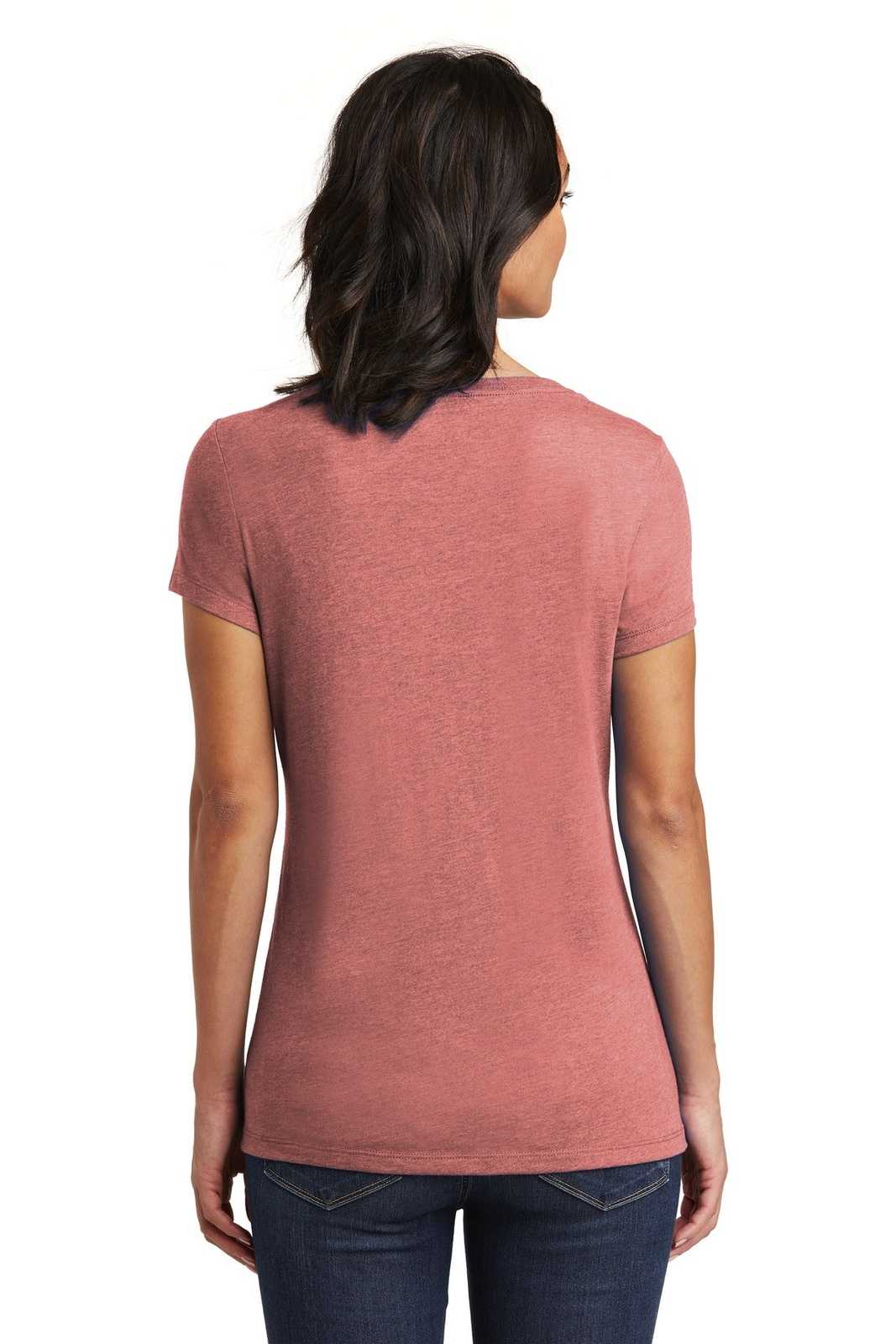 District DT6503 Women's Very Important Tee V-Neck - Blush Frost - HIT a Double - 1