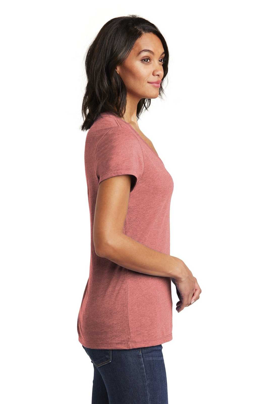 District DT6503 Women&#39;s Very Important Tee V-Neck - Blush Frost - HIT a Double - 3