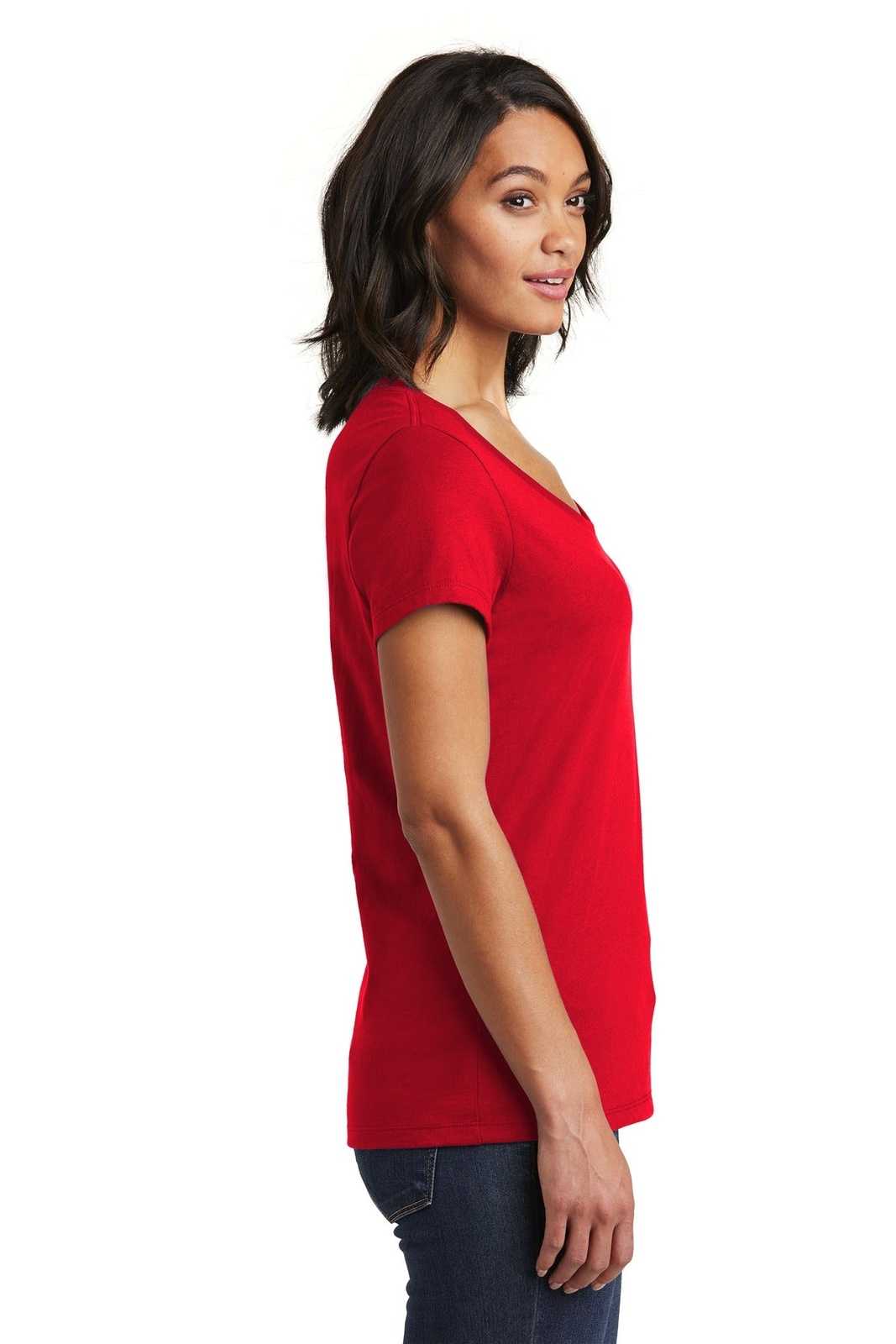 District DT6503 Women&#39;s Very Important Tee V-Neck - Classic Red - HIT a Double - 3