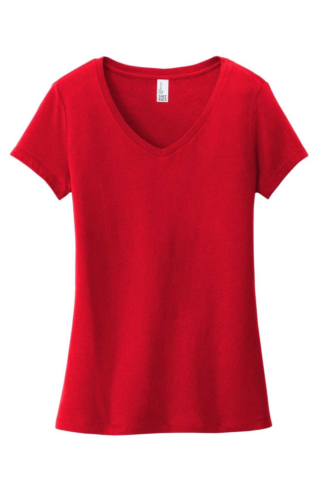 District DT6503 Women&#39;s Very Important Tee V-Neck - Classic Red - HIT a Double - 5
