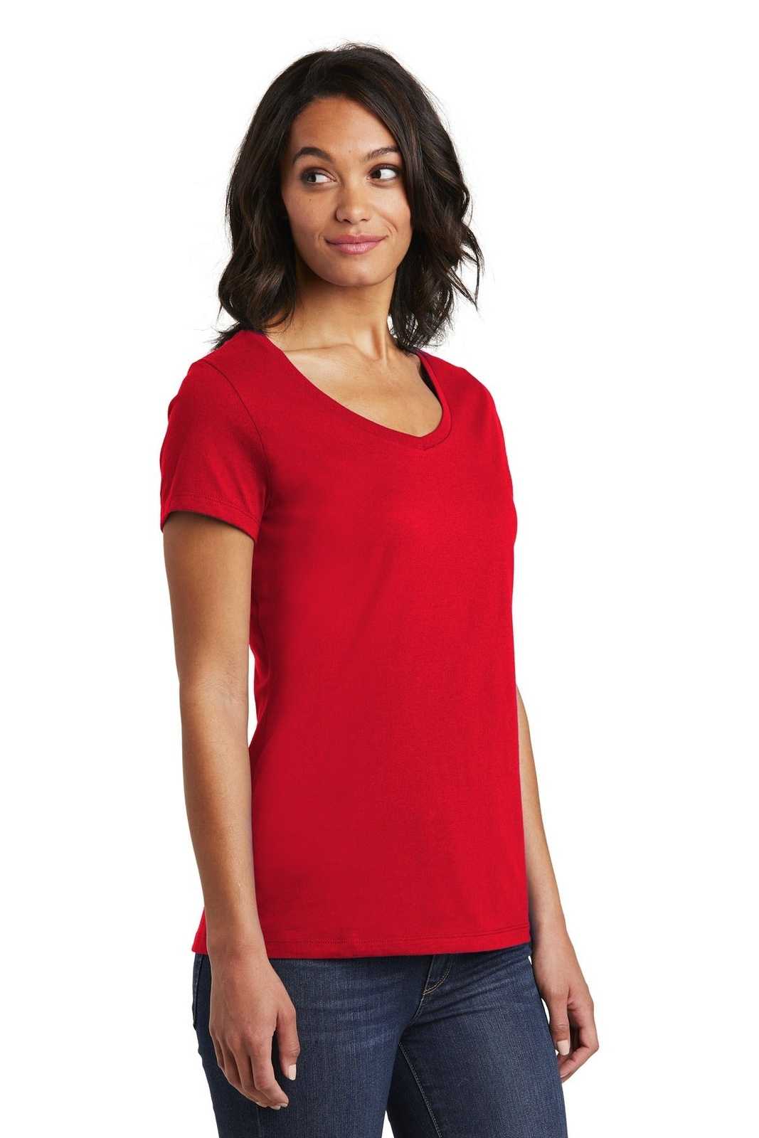 District DT6503 Women&#39;s Very Important Tee V-Neck - Classic Red - HIT a Double - 4