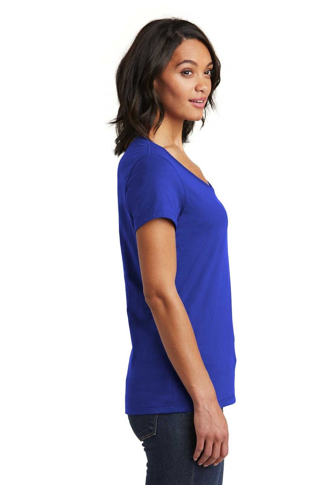 District DT6503 Women&#39;s Very Important Tee V-Neck - Deep Royal - HIT a Double - 3