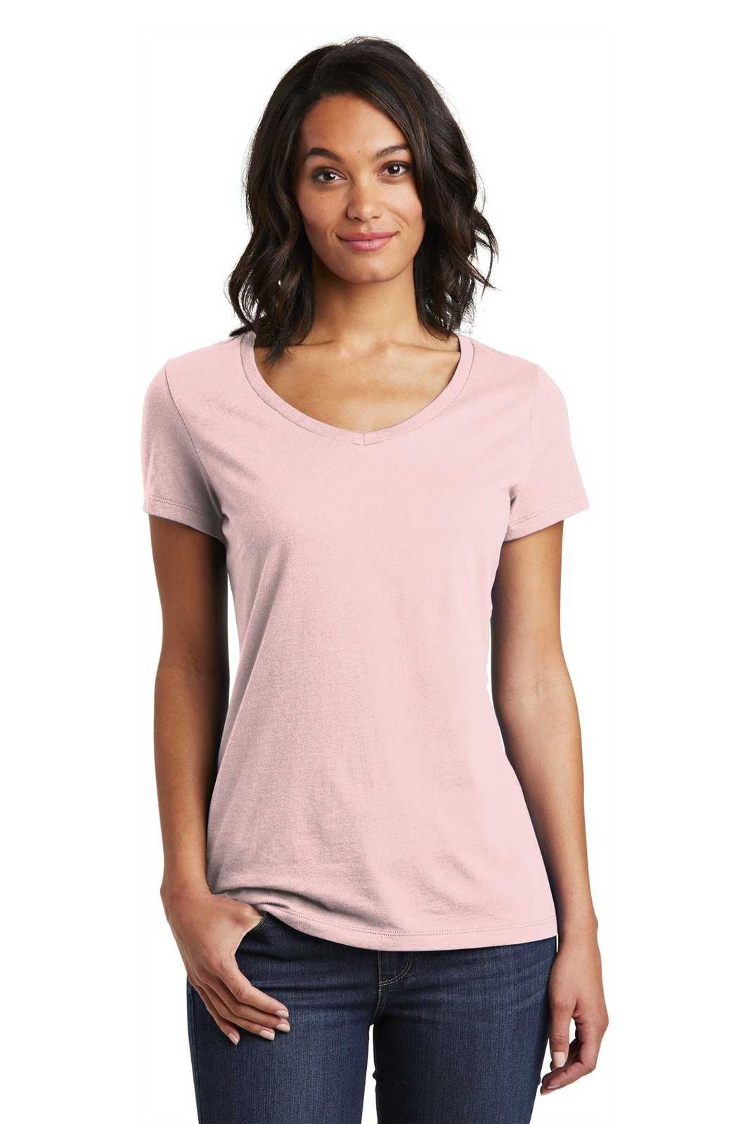 District DT6503 Women's Very Important Tee V-Neck - Dusty Lavender - HIT a Double - 1