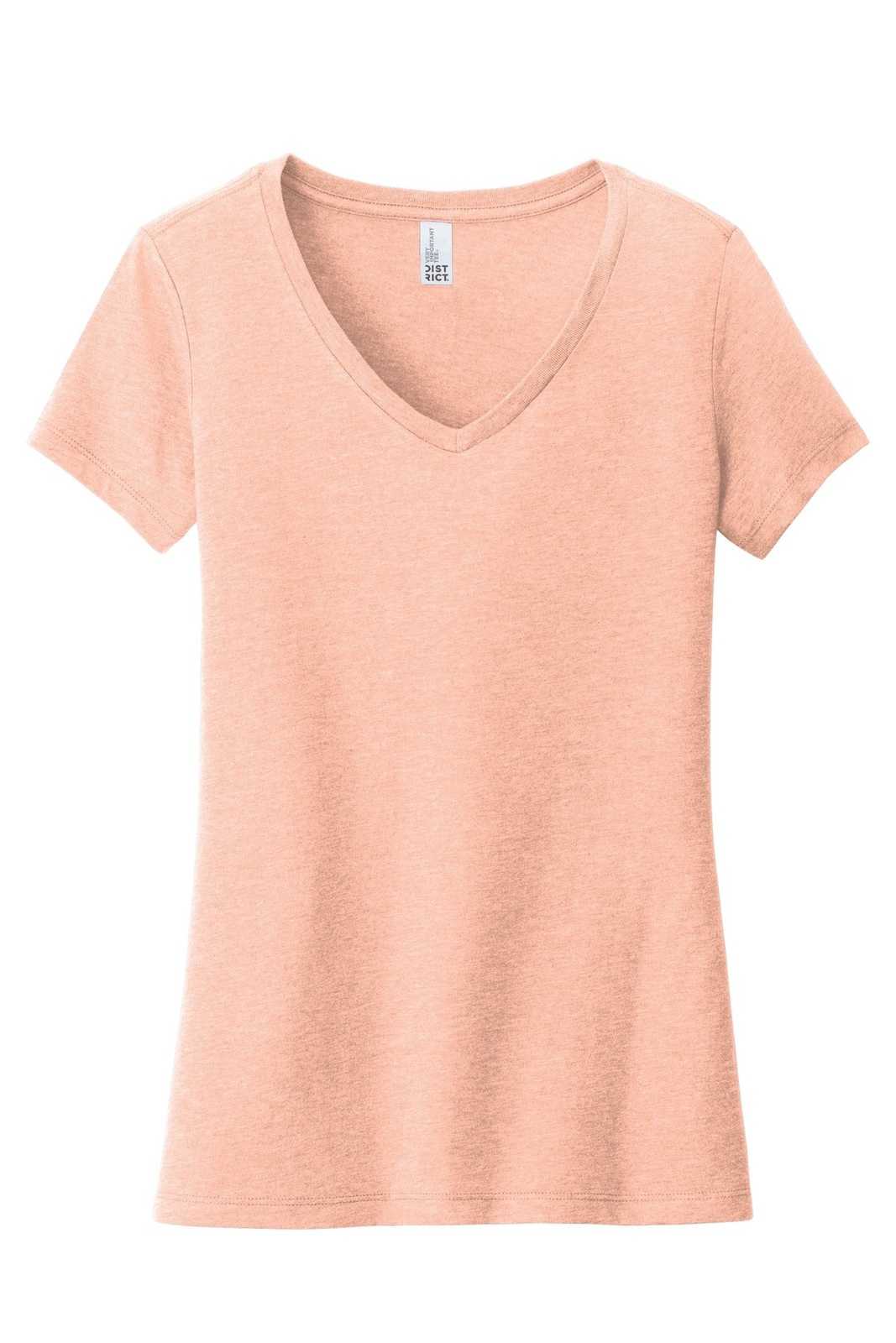 District DT6503 Women&#39;s Very Important Tee V-Neck - Dusty Peach - HIT a Double - 5