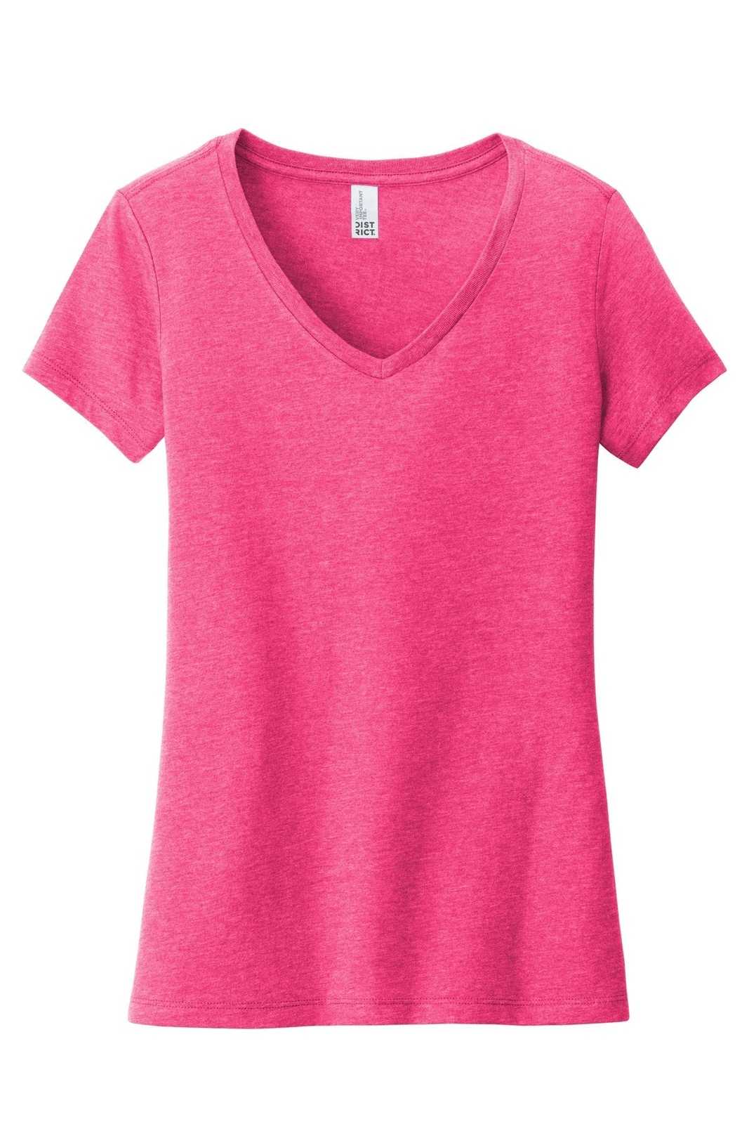 District DT6503 Women&#39;s Very Important Tee V-Neck - Fuchsia Frost - HIT a Double - 5