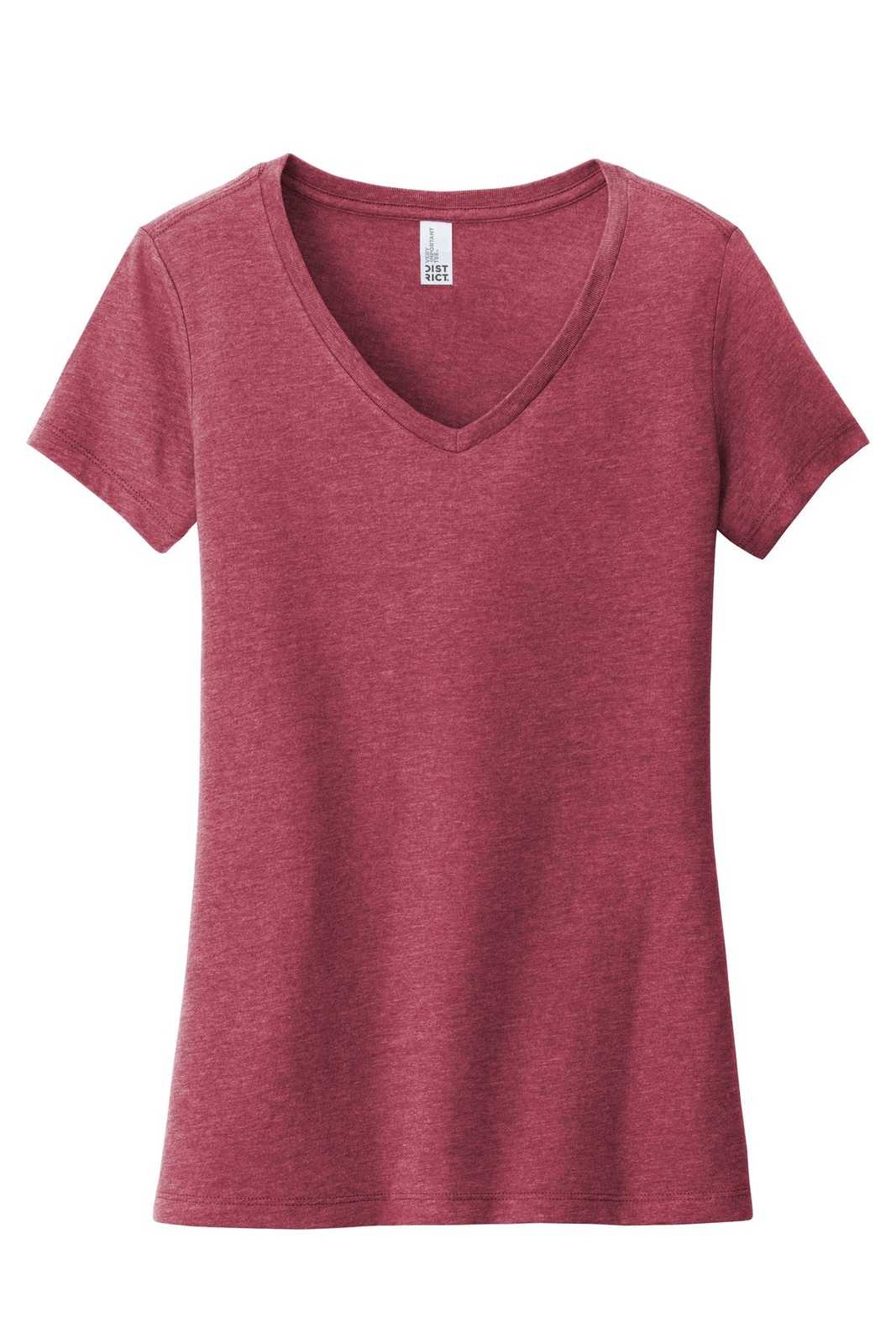 District DT6503 Women&#39;s Very Important Tee V-Neck - Heathered Cardinal - HIT a Double - 5