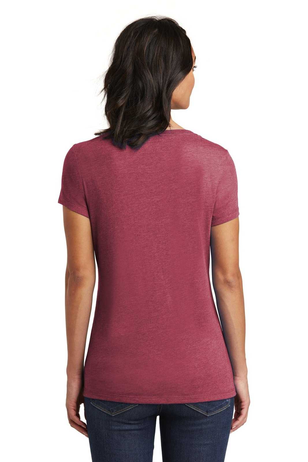 District DT6503 Women&#39;s Very Important Tee V-Neck - Heathered Cardinal - HIT a Double - 2