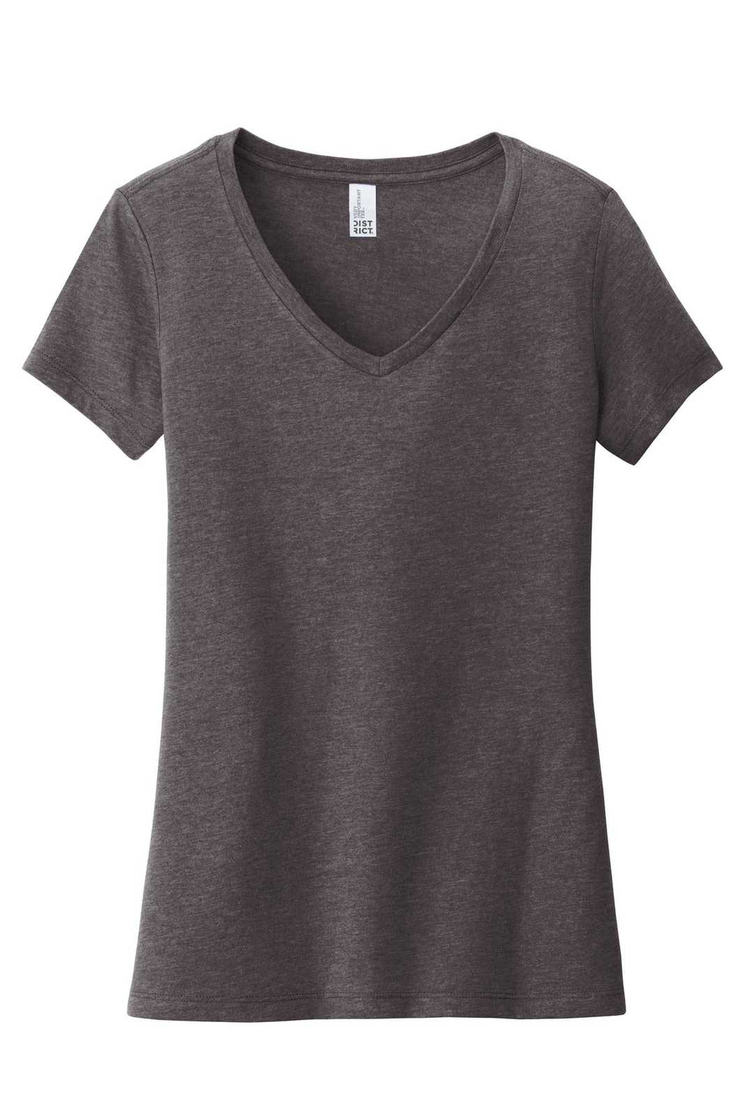 District DT6503 Women&#39;s Very Important Tee V-Neck - Heathered Charcoal - HIT a Double - 5