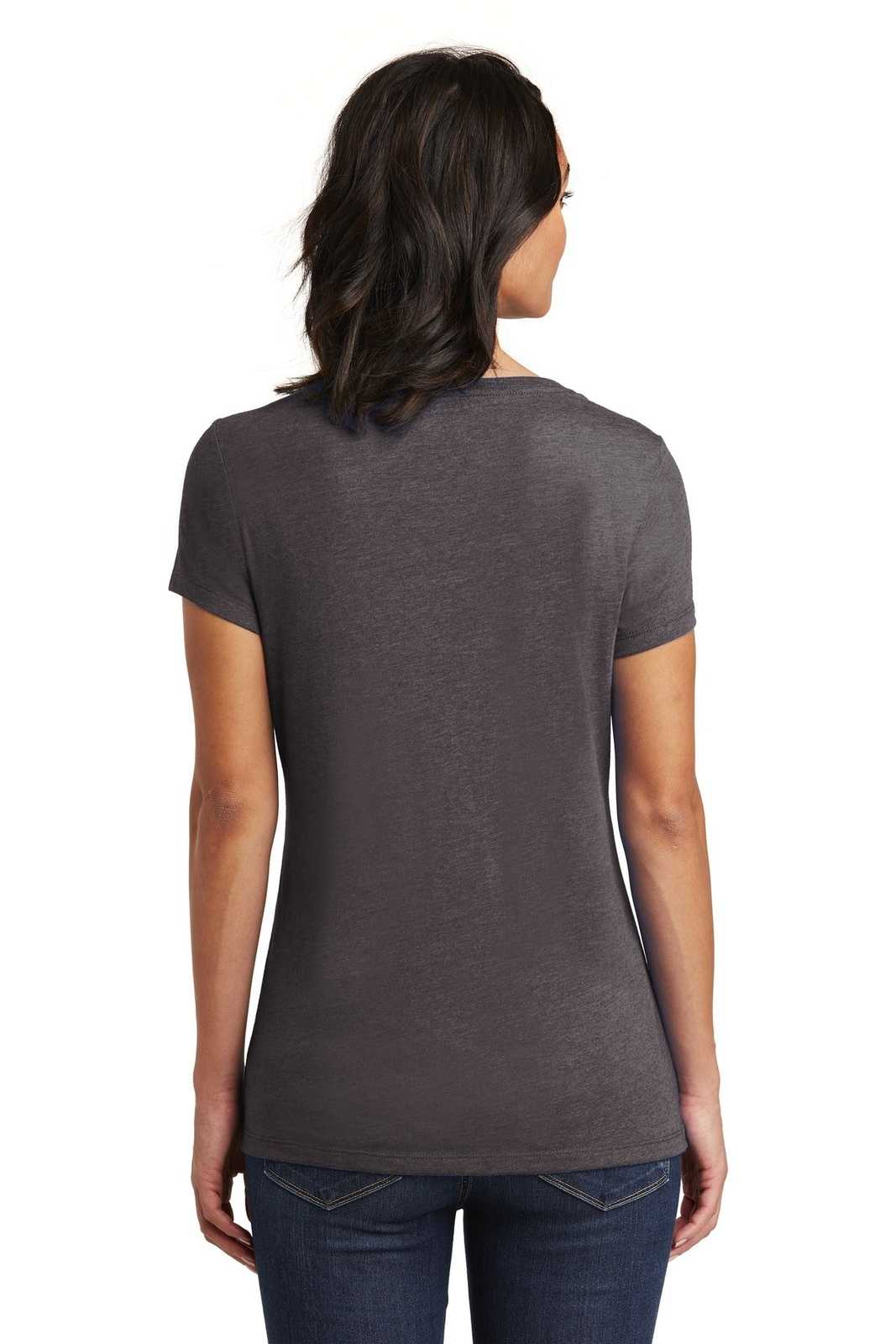 District DT6503 Women&#39;s Very Important Tee V-Neck - Heathered Charcoal - HIT a Double - 2