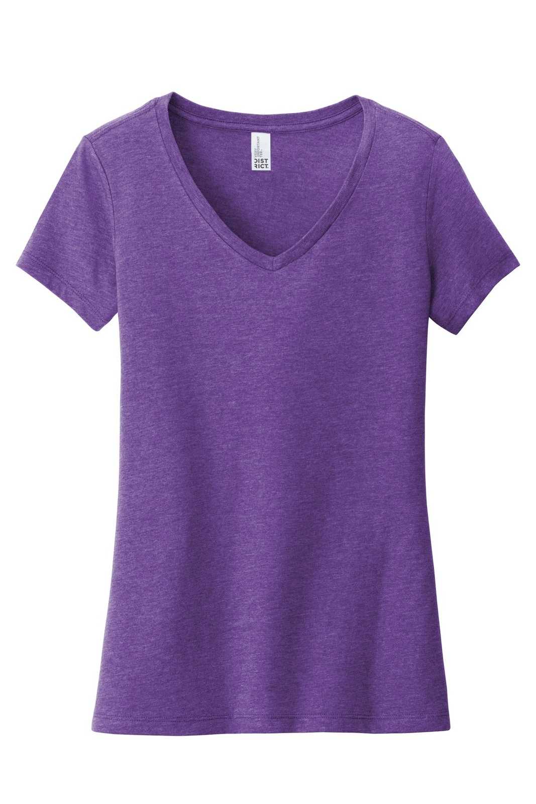 District DT6503 Women&#39;s Very Important Tee V-Neck - Heathered Purple - HIT a Double - 5