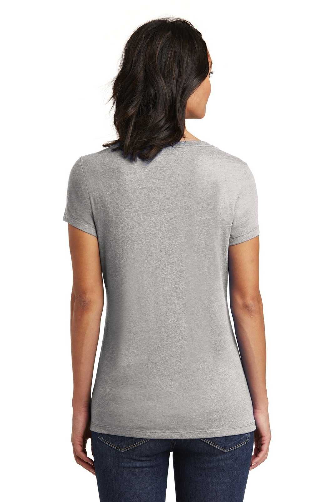 District DT6503 Women&#39;s Very Important Tee V-Neck - Light Heather Gray - HIT a Double - 2