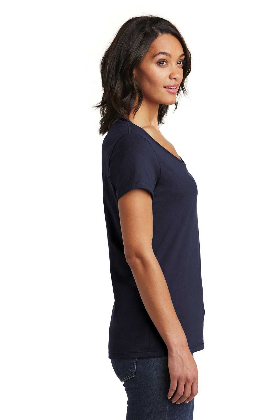 District DT6503 Women&#39;s Very Important Tee V-Neck - New Navy - HIT a Double - 3