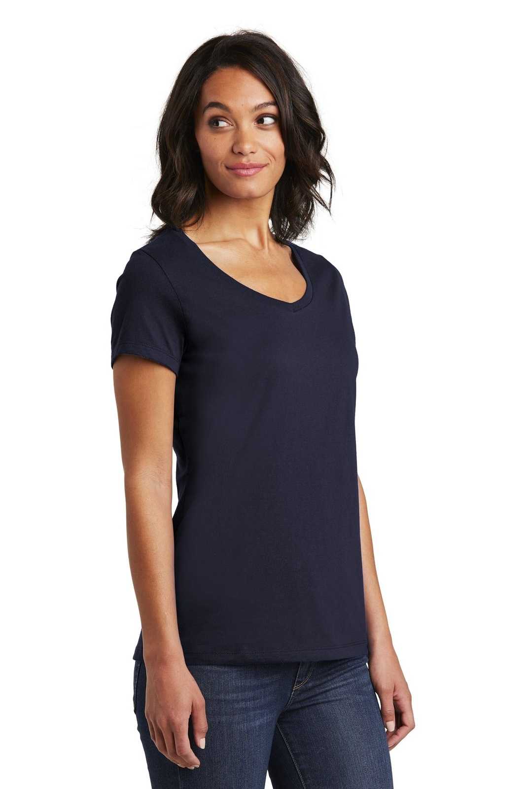 District DT6503 Women&#39;s Very Important Tee V-Neck - New Navy - HIT a Double - 4