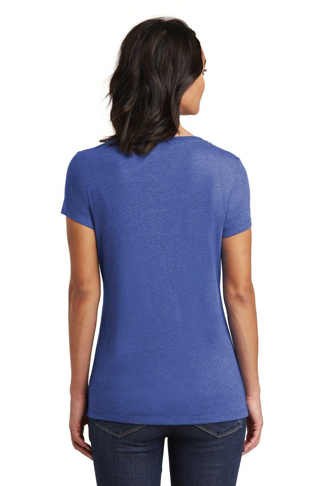 District DT6503 Women's Very Important Tee V-Neck - Royal Frost - HIT a Double - 1